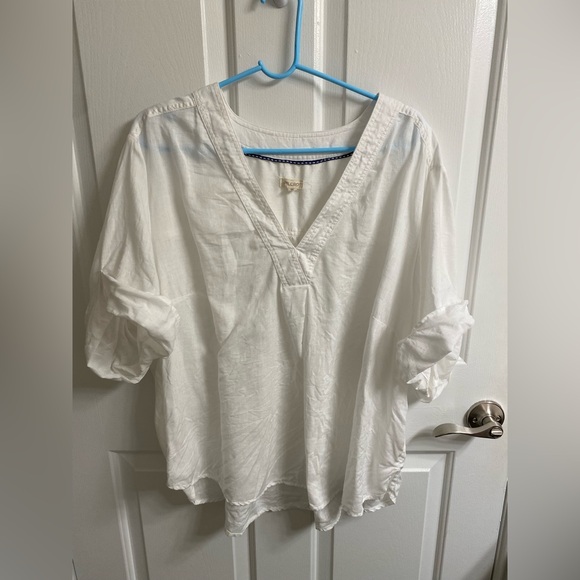 Anthropologie White Linen Pilcro Top - Picture 4 of 4
